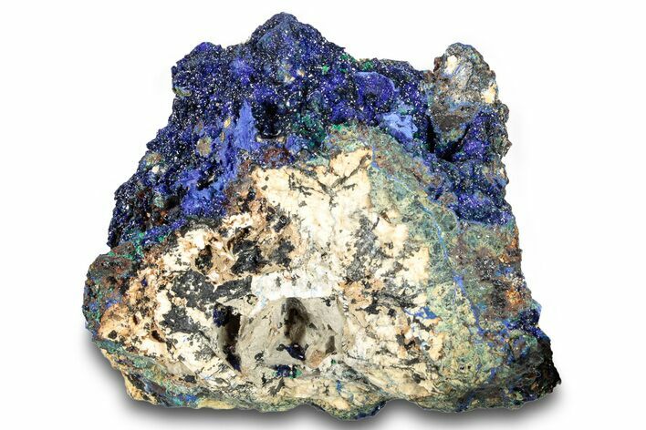 Sparkling Azurite and Malachite on Dolomite - Morocco #274492